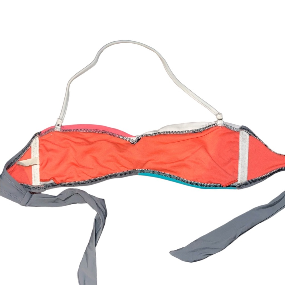 Hobie Color Block Pink/ Teal/ Grey/ Cream Bandeau… - image 6